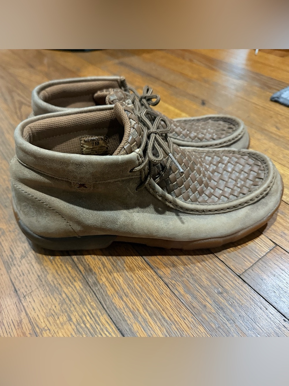 Twisted X Men's Basket Weave Chukka Driving Mocs Size 7M